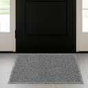 ULTRALUX XL Heavy Duty Dirt Trapper Door Mat, Non-Slip Waterproof Entrance Mats 60 x 36 Durable Vinyl Coil Mud & Dust Barrier Mat, Absorbent Indoor Outdoor Scraper Doormat, Black & White Entry Rug