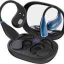 Open Ear Earbuds, Wireless Bluetooth 5.4 Headphones, Stereo Sound IPX7 Waterproof with Ergonomic Earhook for Running, Workout, Travel, Royal Blue
