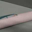 Haimin Grasscloth Wallpaper Textured 24in X 393in Fabric Contact Paper Pink Wall Paper Textured Linen Peel and Stick Self-Adhesive Thick Vinyl Embossed Film Wallpaper (Pink)