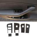 Car Door Window Glass Lift Button Panel Trim Cover Compatible with Tesla Model 3 2017-2023/Model Y 2020-2023, Front Rear Doors Armrest Window Control Power Switch Panel Decorative Frame Accessories (Carbon Fiber Pattern)