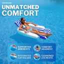 SWIMLINE ORIGINAL 10010M Sunchaser Padded Luxury Lounge Chair Pool Float | Molded Frame & Pontoon Design | Pool Floats Adult | Pool Lounger | Pool Accessories | Pool Chairs and Lounges For In Pool, Large