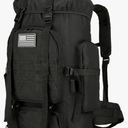45L Hiking Backpack Camping Rucksack Molle Military Backpack for Outdoor Traveling (Black)