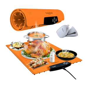 BREETEE Electric Food Warming Mat – Silicone Heating Mat for Food with 9 Temp Levels – Portable Roll Up Warming Mat for Food – Versatile Warming Tray for Buffet, Parties, Home, RV Kitchen
