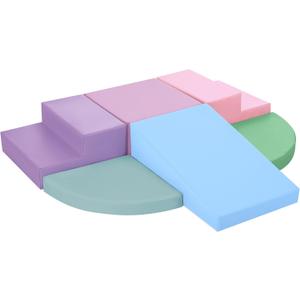 6-Piece Foam Climbing Blocks for Toddlers: Colorful Climbing Gym PU Leather Baby Foam Building Blocks Indoor Toy 6-Piece Foam Climbing Blocks for Toddlers: Colorful Climbing Gym PU Leather Baby Foam Building Blocks Indoor Toy