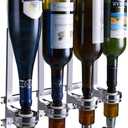 4 Bottle Wall Mounted Liquor Dispenser Bar Butler Bracket Solo Optic Spirit Wine Beer Alcohol Bottle Beverage Stand Revolving Nozzle Drinkware Set