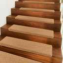 Bullnose Non-Slip Stair Treads for Wooden Step Reusable Adhesive Indoor Stair ProtectorsAnti-Slip Stair Pads  Pineapple Pattern  14 - Pack Camel 9.5" x 30" (Set of 14 (10 in30 in))