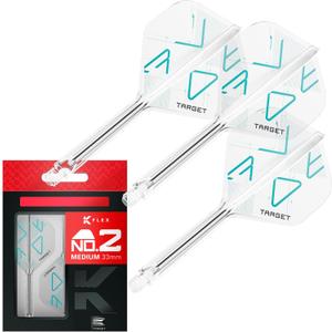 Target Darts K-Flex Rove Dart Flights & Shafts, No.2/No.6 | Pack of 3 Kflex Integrated Flight & Shaft System, All in One Moulded Stem  Available in Lengths Short, Intermediate & Medium