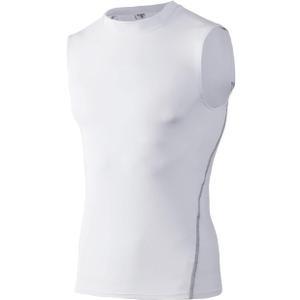 TopTie Men's Sleeveless Compression Shirt, Sports Base Layer Tank Top, Athletic Workout Shirt