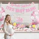 Splish Splash Baby Shower Decorations,Pink Beach Party Decorations,Splish Splash Its a Baby Bash Banner,Pink White Ballloon for Kids Baby Shower Decorations Summer Swimming HawaiianTropical Supplies