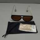 Oversized Aviator Sunglasses with Earring for Women Large Big UV400 Protection Designer 2025 Ladies Shades