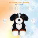 SuzziPals Heatable & Coolable Bernese Mountain Dog Stuffed Animal, Heating Pad Microwavable for Soothing & Relaxation, Lavender Scented Stuffed Dog Plush for Stress Relief, Black Puppy Plushie Gifts