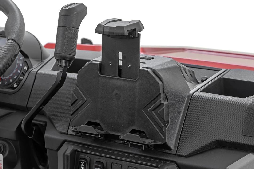 Rough Country Center Console Storage Box with Phone Tablet Holder for Polaris Ranger UTV