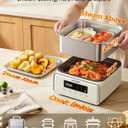 12QT Electric Food Steamer for Cooking, 2-Tier Steam Tray & Hot Pot