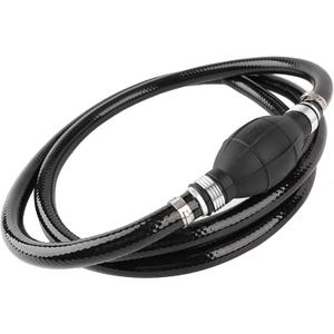 Marine Fuel Line 3/8 Inch 6FT with Primer Bulb Steel Hose Clamps, Universal 3/8" Boat Fuel Line Assembly Kit Compatible with Yamaha Outboard RVs Tractors Caravans Boats Fuel Line