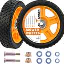 6 Inch Lawn Mower Wheels Replacement, Universal Push Mower Wheels with Bolts & Nuts, Compatible with Craftsman, Troy-Bilt, Garden Carts Wheels, Air Compressors Wheels, Tractor Wheels, 2 Pack