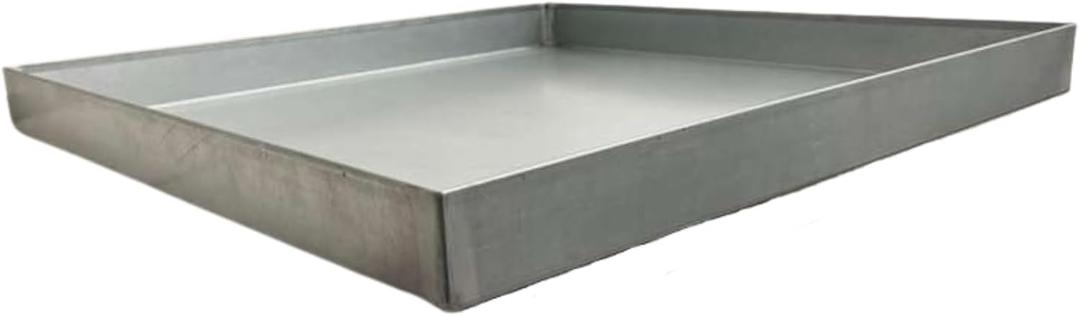 Heavy-Duty Galvanized Steel Drain Pan – Premium, Rust-Resistant HVAC Condensate Pan – Leak-Proof for Maximum Protection – Without Hole Options (24”x24”x2")