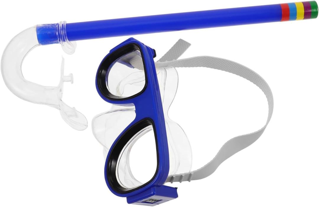 Yardwe 1Set Snorkeling Gear Fog Diving Mask Leak Silicone Tube Swim Goggles for Pool Parks Comfortable Fit for Ages