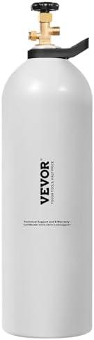 VEVOR CO2 Tank, 20 lbs New Aluminum Alloy Cylinder, CO2 Air Tank with Spray Coating, CGA320 Valve, Handle & Adjustable Pressure, DOT & TC Approved Cylinder for Draft Beer Dispensing