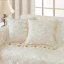 Loom and Mill Elegant Damask Table Runner 24"x20" Long, Jacquard Floral Design Table Cover