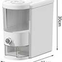 12 Lbs Rice Container with Measuring Cup, Upgraded Built-in Fresh Box, Cereal Dispenser Storage with Lids for Home Kitchen Pantry Rice Soybean Corn And large grain grains-White (Small)