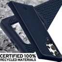 ITSKINS Ballistic R // Nylon Protective Phone Case for Samsung Galaxy S23 Ultra, Lightweight, Non-Slip Heavy Duty Shockproof Cover Military Phone Case - Dark Blue