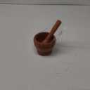 Resin Pestle & Mortar Set Garlic Herb Spice Mixing Grinder Crusher Kitchen Bowl Smashing Tools-Wood Grain