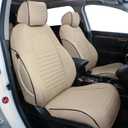 EKR Custom Fit Full Set Car Seat Covers for Select Honda CRV 2017 2018 2019 2020 2021 2022 - Leatherette (Beige)