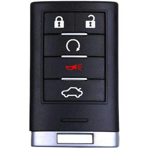 5 Buttons Remote Key Fob Control Replacement for C adillac CTS 2008 2009 2010 2011 2012 2013 2014 2015 / Cadillac STS 2008 - 2011 (FCC ID: M3N5WY7777A 315MHz) 1 Pack