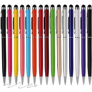 15 Pack Stylus Pens for Touch Screens Stylus Pen Compatible with Phone Tablets Kindle and Black Ink Ballpoint Pens-2 in 1 Stylists pens for Touch Screens (Multicolour)