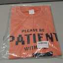 Womens Acid Wash Vintage Shirts Please Be Patient with Me I'm from The 1900s Print T Shirt (Orange, S)