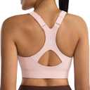 RUNNING GIRL Sports Bra for Women, Strappy Running Supportive Sports Bras High Impact Yoga Bra with Large Breasts(3182_Pink_S) (Pink, S)