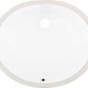 MSI 17.0 (L) x 14.125 (W) x 7.75 (H) Oval Porcelain Ceramic Undermount Bathroom Vanity Vessel Sink, White