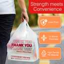 Reli. Plastic Bags Thank You (1050 Count) | White Grocery Bags with Handles | Shopping (Plastic), 1050 Bags of 11.5"x6.5"x21" Size