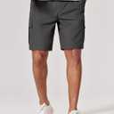 COOFANDY Mens Cargo Cotton Twill Cargo Shorts Drawstring Stretch Elastic Waist Casual Work Short with 5 Pockets (Gray, XL)