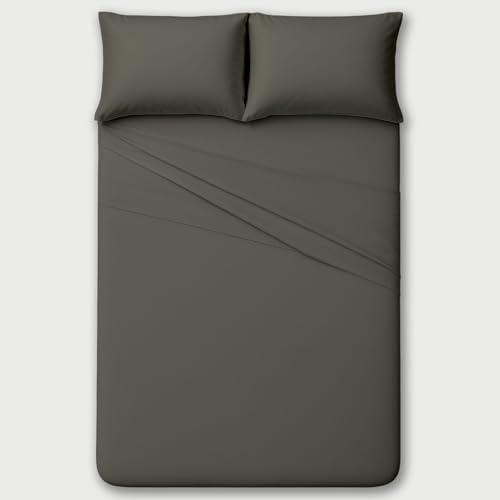 RV King Sheets 72 x 80 -Long Staple Soft 100% Egyptian Cotton Sheet Set - 400 Thread Count Sheets,4 PCs Upto 15" Deep Pocket-RV King Sheets 72 x 80 Cotton-Sheets for RV King Mattress (Dark Gray)