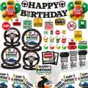 16th Birthday Decorations for Boys, Driver's License Party Banner Plates and Napkins Set Serve 20 Guests License to Drive Tablecloth Decorations Car Theme Drivers License 16 Birthday Decorations Boy