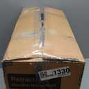 GLAHODEN Retractable Garden Hose Reel 5/8 in x 100 ft Upgraded UV Resistant Heavy Duty Automatic Hose Reel Wall Mount 3/4 in Brass Fitting 9 Pattern Nozzle Any Length Lock Slow Retraction 180 Swivel (Light Gray)