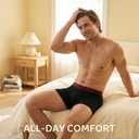 2 x Evankin Men Underwear Boxer Brief Sexy U Convex Pounch Mid Waist Stretch Cotton Underpants Breathable Sports Shorts