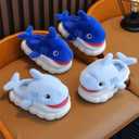 Animal slippers for Women Men Cute Shark Slippers Cozy adult home fuzzy cotton slippers
