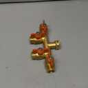 4 Way Brass Hose Splitter Full Flow with Metal Handle - Heavy Duty Spigot Splitter with Shut Off Valve, 3/4" GHT Garden Tap Connector
