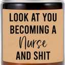 2 x Look at You Becoming A Nurse and Shit - Funny Nurse Candle - Nursing School Graduation Candle Gift - New Nurse Gift - Nurse Appreciation Gifts - Promotion Gifts for Women - Men - Coworker - Friends