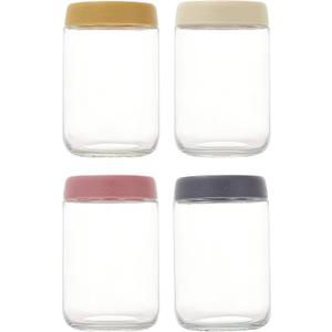 18 OZ 4Pack, Overnight Oats Jars with Lids, Glass Meal Prep Containers, Airtight Mason Jars for Breakfast, Yogurt Parfait, Salad & Smoothies, Leakproof and Reusable Food Storage Jars