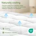 Niagara Sleep Solution Ultra Soft Queen Size Mattress Topper - Viscose Made from Bamboo Pillow Top Mattress Pad for Back Pain Relief - Naturally Cooling for Hot Sleepers, White