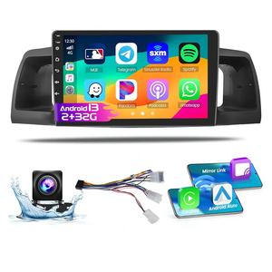 Roinvou 2+32G Android CarPlay Stereo for 2005-2012 Toyota Corolla EX, 9'' Touch Screen in-Dash GPS Navigation with Built-in Wireless CarPlay Android Auto Support Mirror Link BT RDS AHD DSP