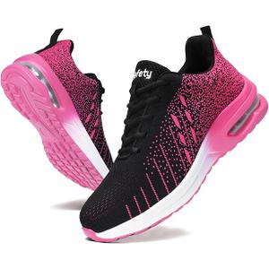 Furuian Steel Toe Shoes for Men Women with Air Cushion Safety Shoes Lightweight Composite Toe Shoes Non Slip Steel Toe Sneakers Indestructible Work Shoes Pink