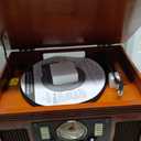 Victrola Navigator 8-in-1 Bluetooth Record Player with Built-in Speakers 3 Speed, CD Player, Cassette, FM Radio, USB, RCA Out, Headphone Jack, Wireless Music Streaming, Real Wood, Mahogany