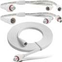 32.8FT Outdoor Light Extension Cord for Govee Permanent Lighting Extension Wire with Y-Splitter IP68 Waterproof Power Cable for Patio Garden Roof Decorations