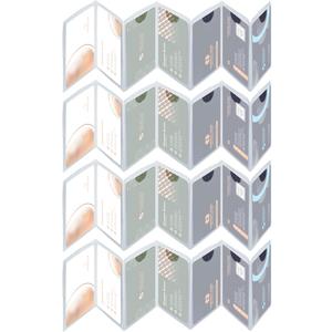 Plastic Wallet Insert for Credit Card Set of 4, Men & Women Wallets Accordion Style Picture Holder Sleeves 7 Card Slots Transparent