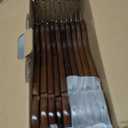 StorageWorks Wooden Hangers 20 Pack, Wood Coat Hangers for Closet, Heavy Duty Clothes Hangers for Suits, Shirts, Pants, Jackets, Walnut Color