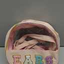 RSSCIIIUL Translucent Mouse Ears Travel Case, Chenille Letter Headband Ears Holder Waterproof Hair Accessories Organizer Storage for Women Adults Gift Large Thicken Makeup Snack Bag for Park Travel (Pink)